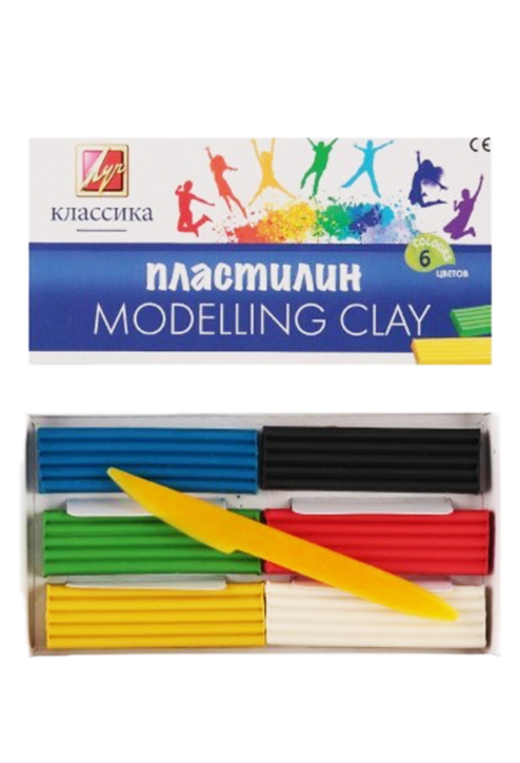 სურათი პლასტელინი 6ფერი. LUCH \"Classic\" 